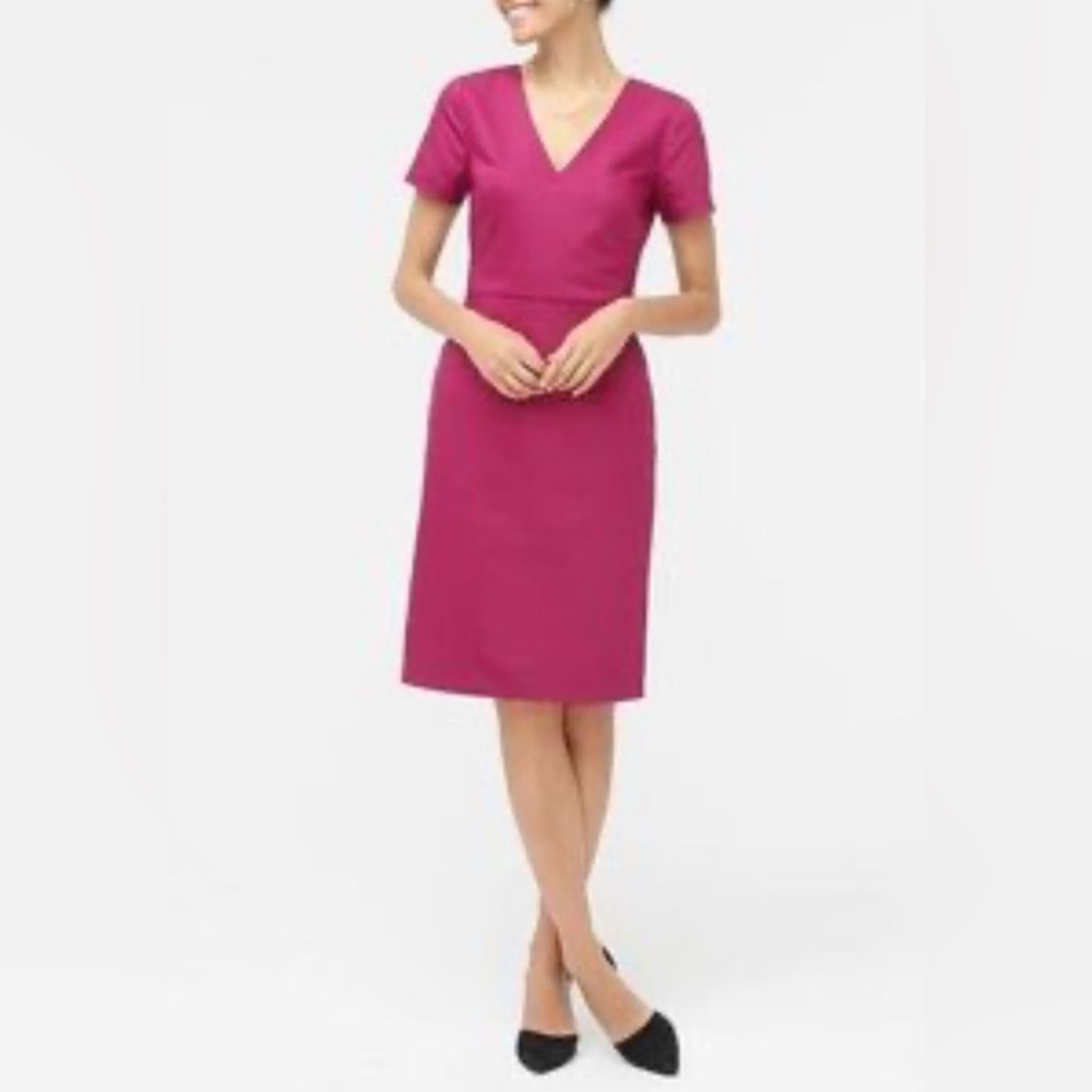 J Crew Sheath Dress V Neck - Size 6
